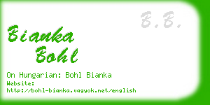 bianka bohl business card